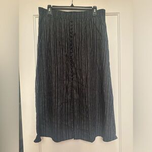 Loft Striped Midi Skirt M